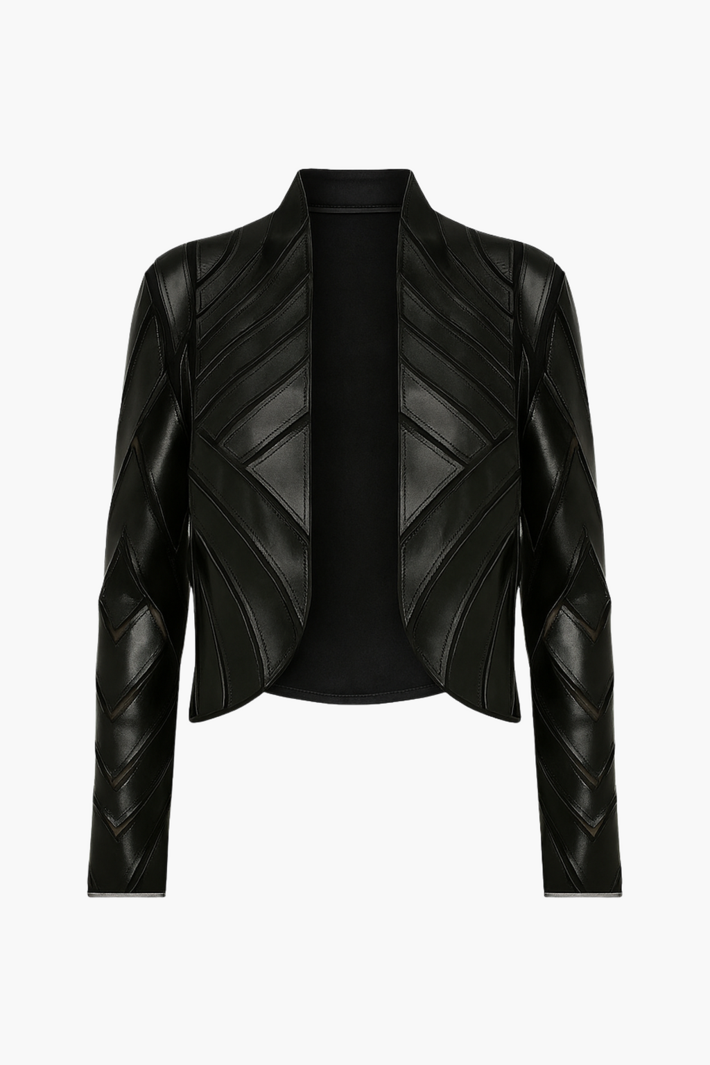 Noir Mesh Vegan Leather Jacket – honey