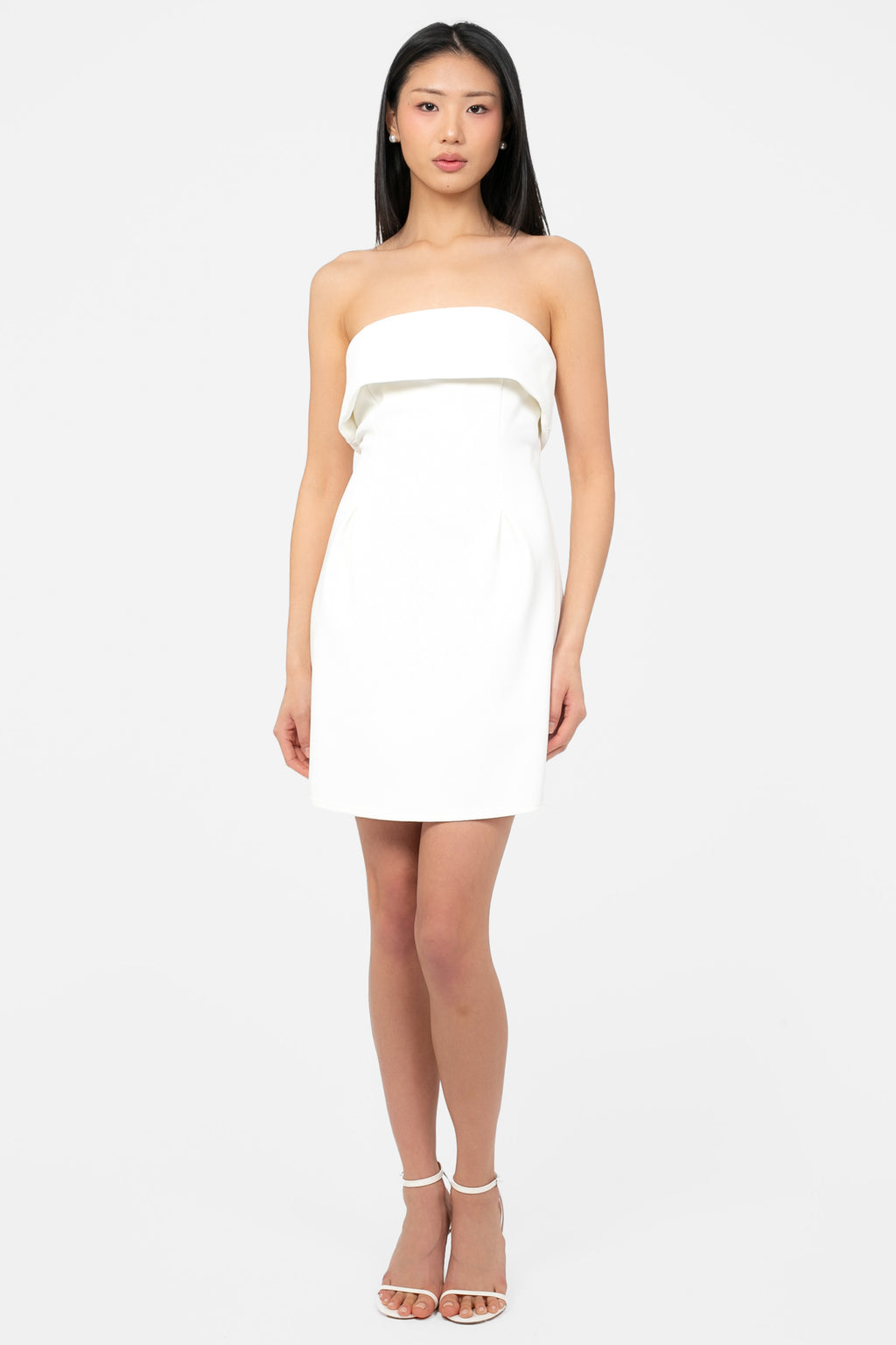 Giselle Strapless Pleated Mini Dress – honey