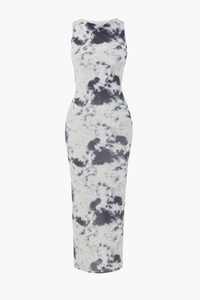 Serenelle Printed Midi Dress - honey