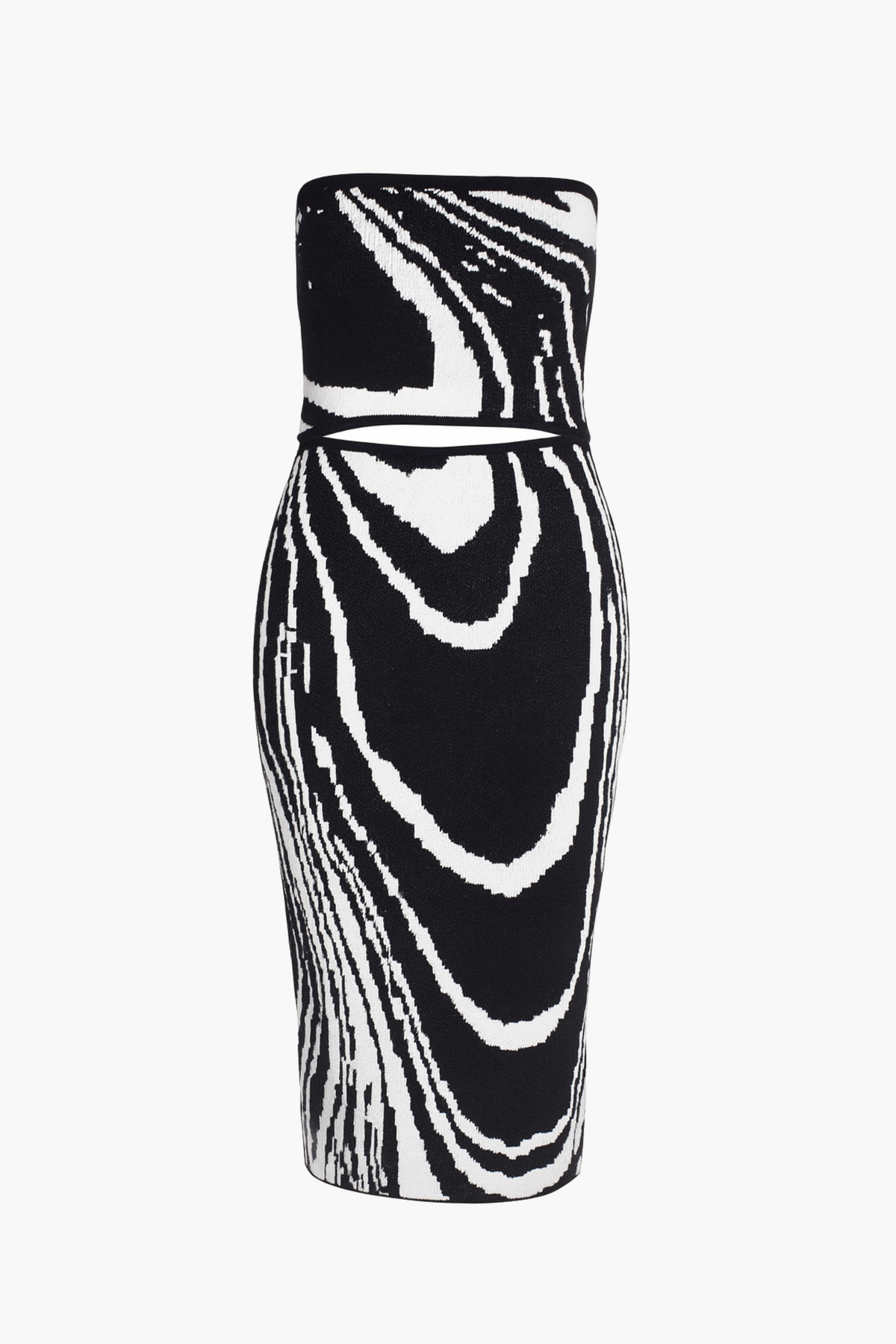 Andrea Abstract Print Midi Dress - honey