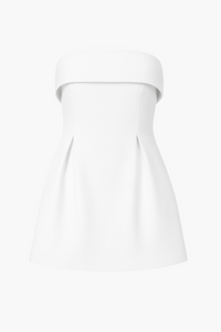 Giselle Strapless Pleated Mini Dress - honey