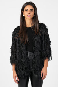 Quinn Shaggy Open Jacket - honey