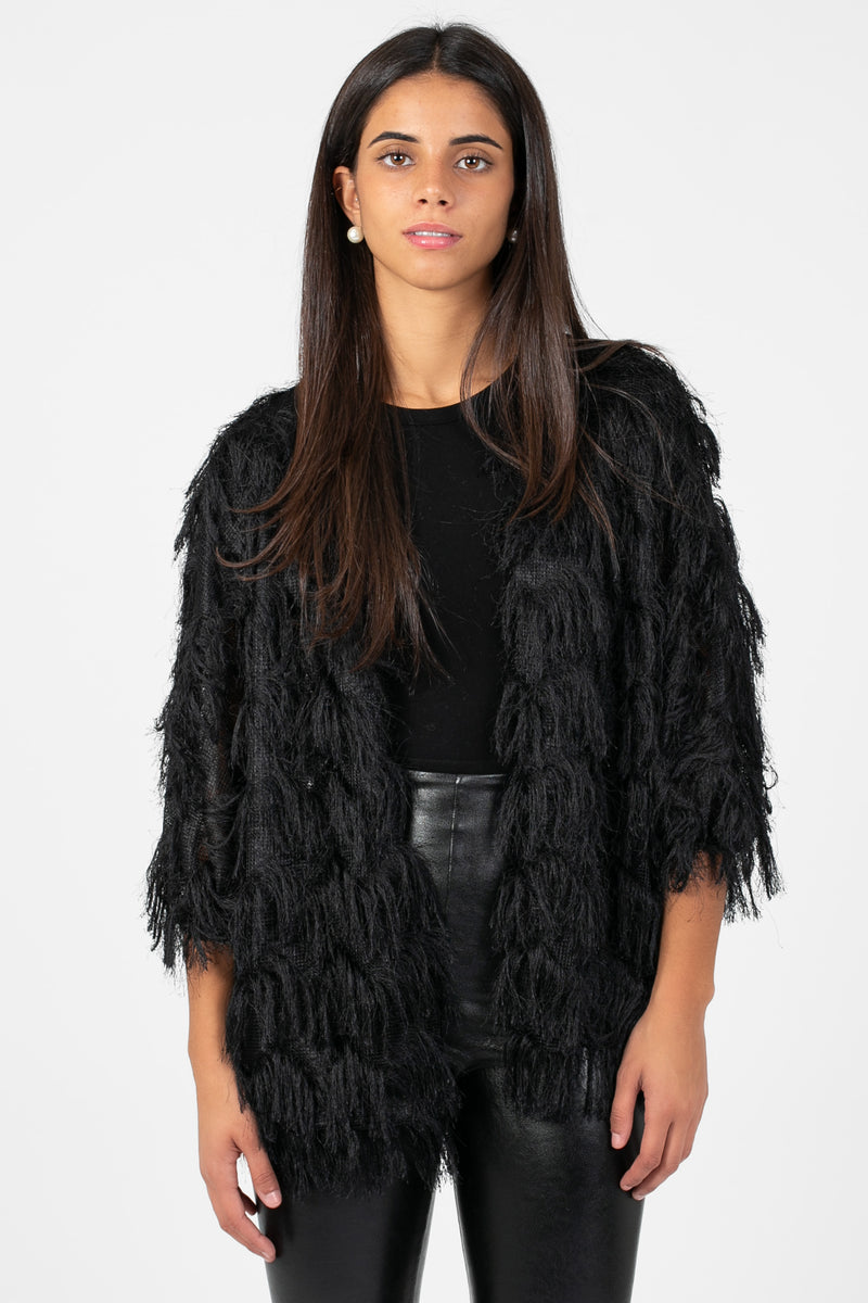 Quinn Shaggy Open Jacket - honey