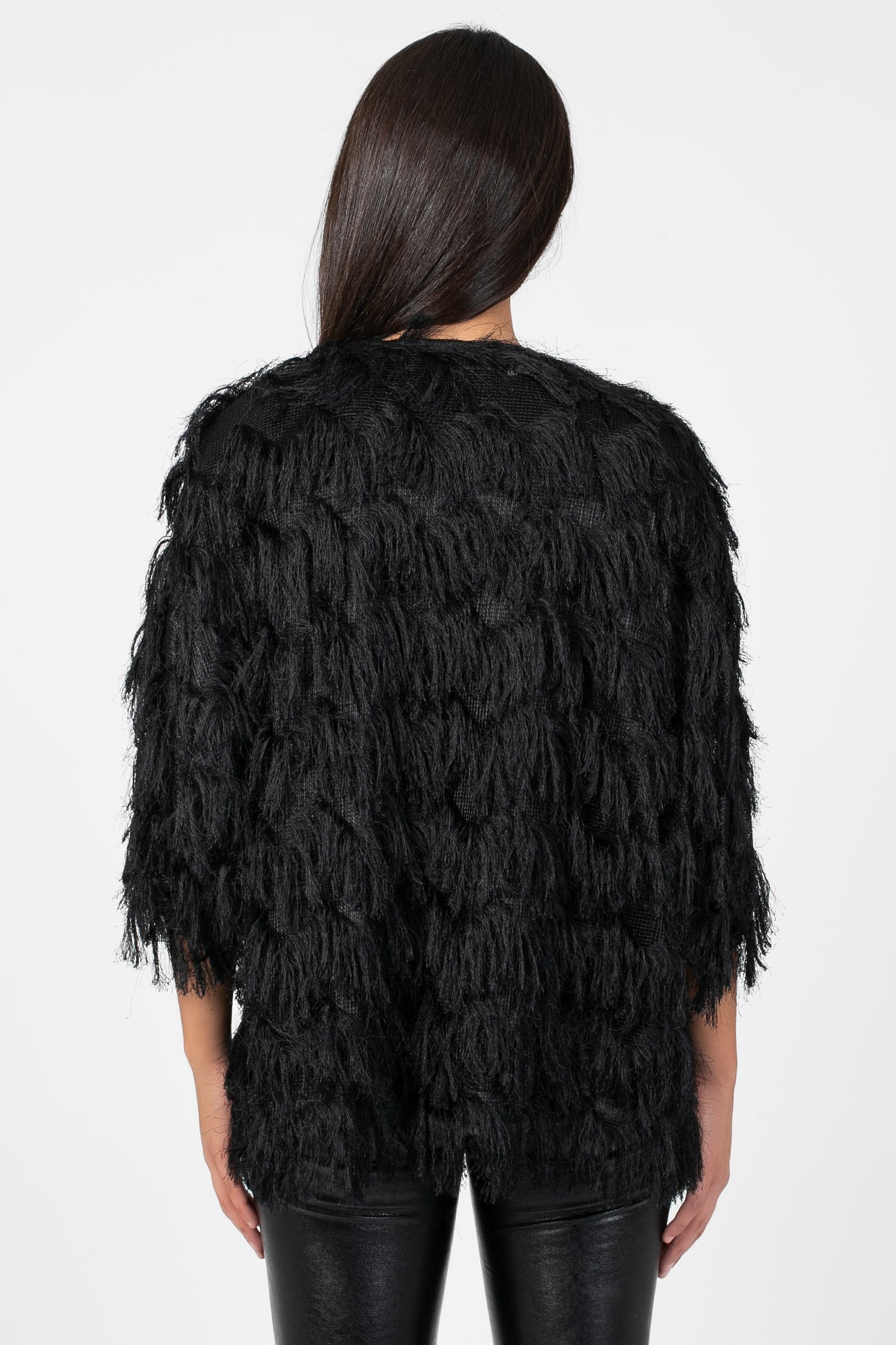 Quinn Shaggy Open Jacket - honey