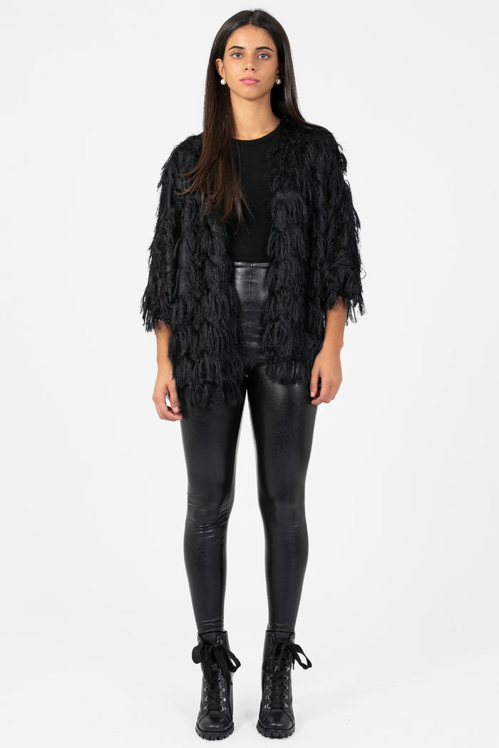 Quinn Shaggy Open Jacket - honey