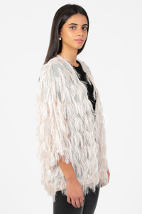 Quinn Shaggy Open Jacket - honey