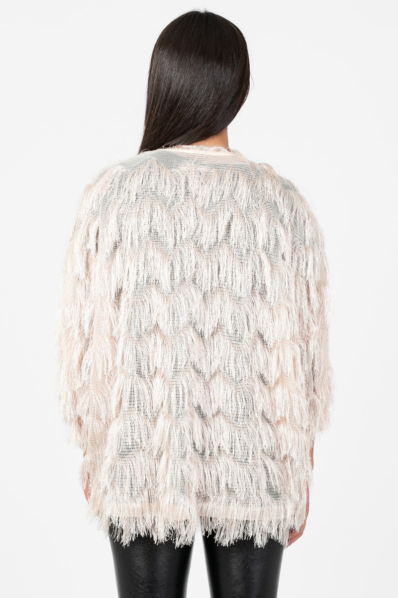 Quinn Shaggy Open Jacket - honey