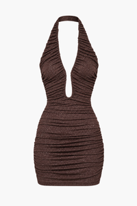 Emi Shimmer Mesh Mini Dress