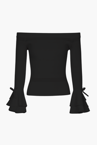 Presley Off The Shoulder Knit Top - honey