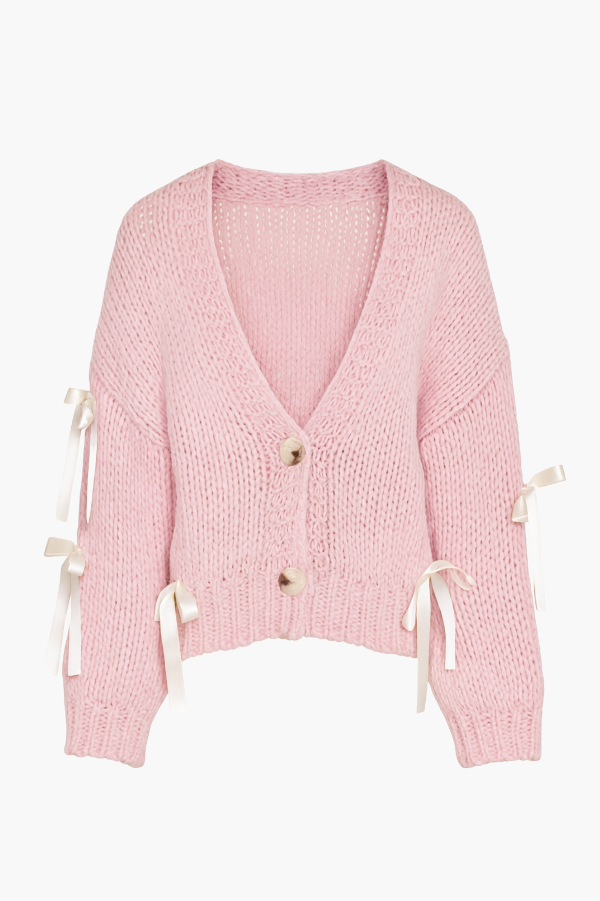 Belle Chunky Bow Knit Cardigan