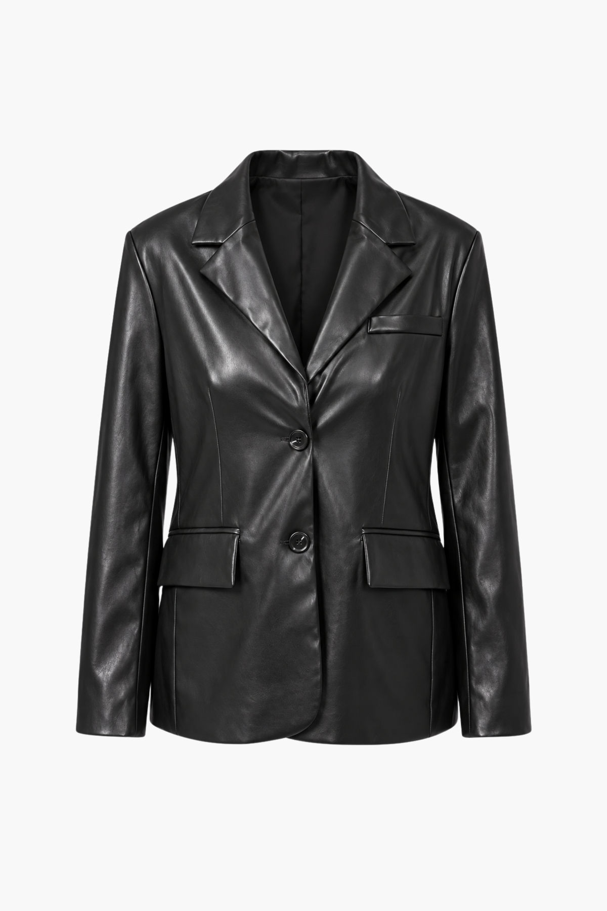 Hailey Vegan Leather Blazer - honey