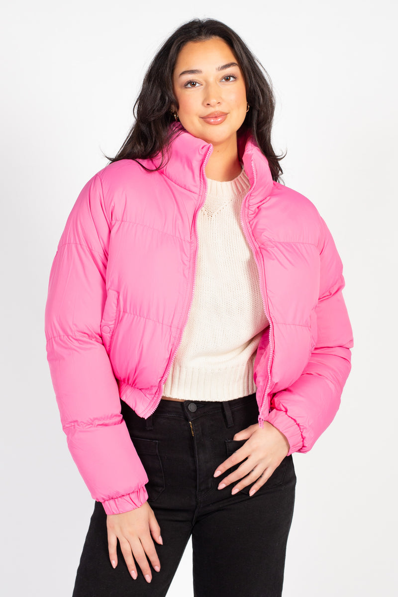 Annelise Padded Cropped Puffer Jacket – honey - Main Image