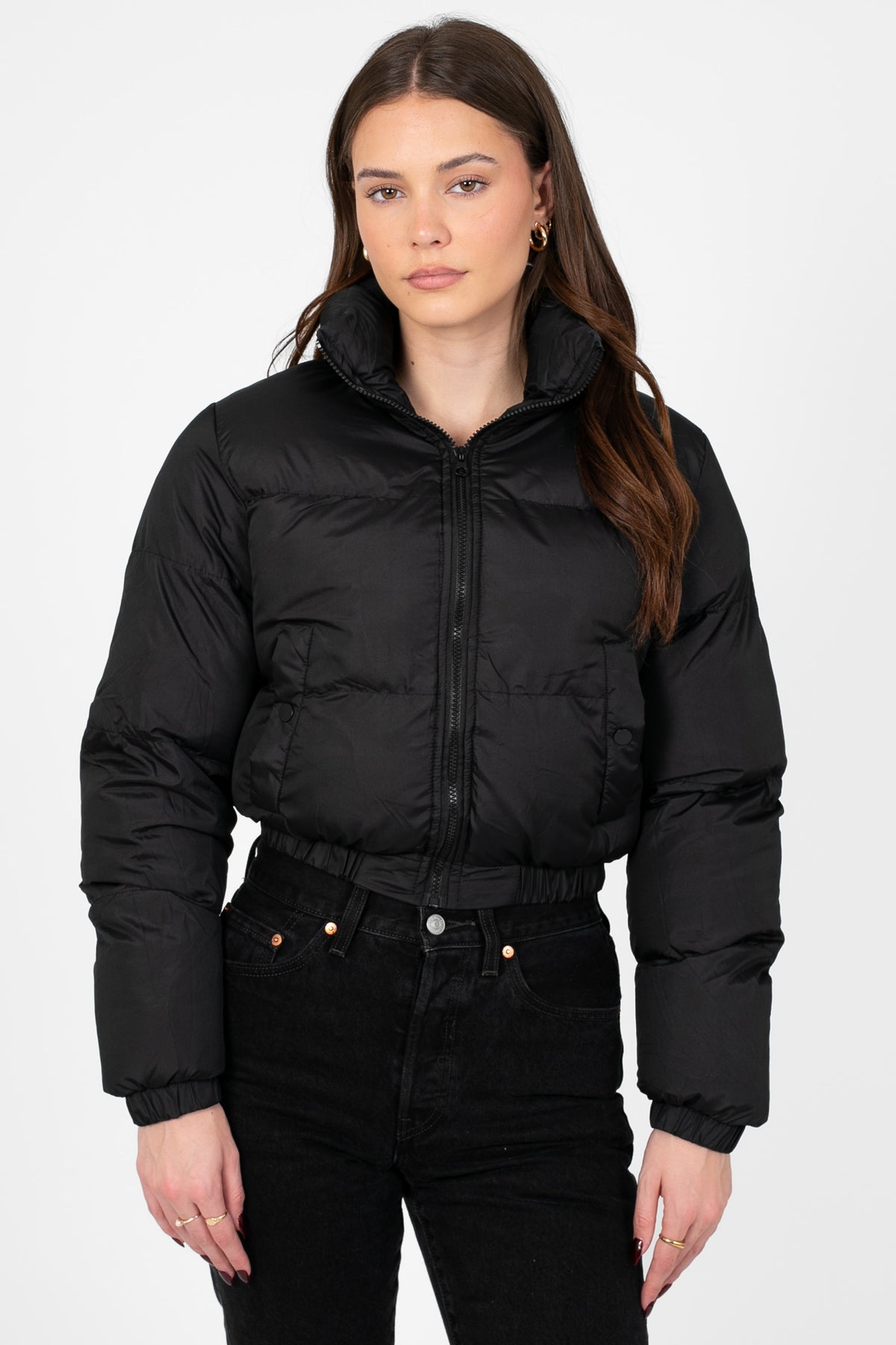 Annelise Padded Cropped Puffer Jacket - honey