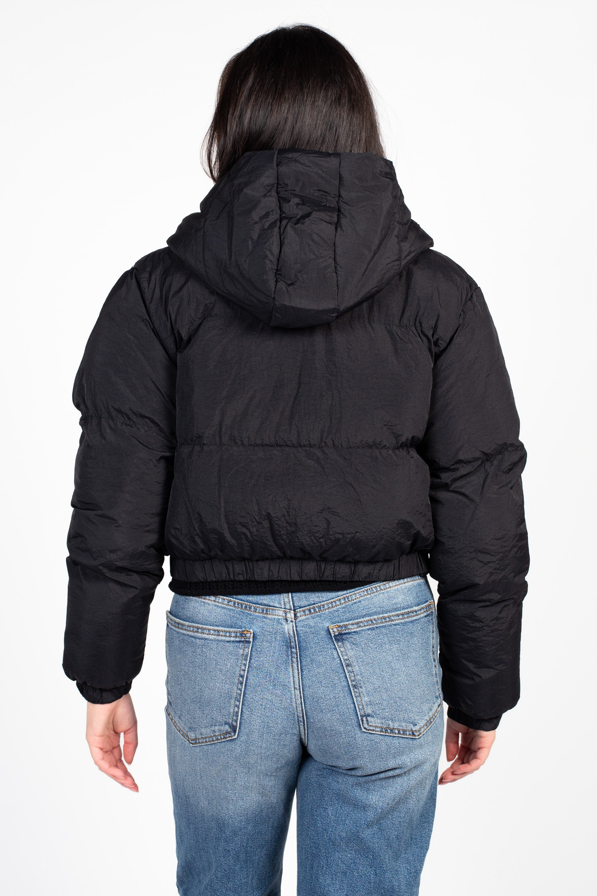 Zara Hooded Puffer Jacket honey