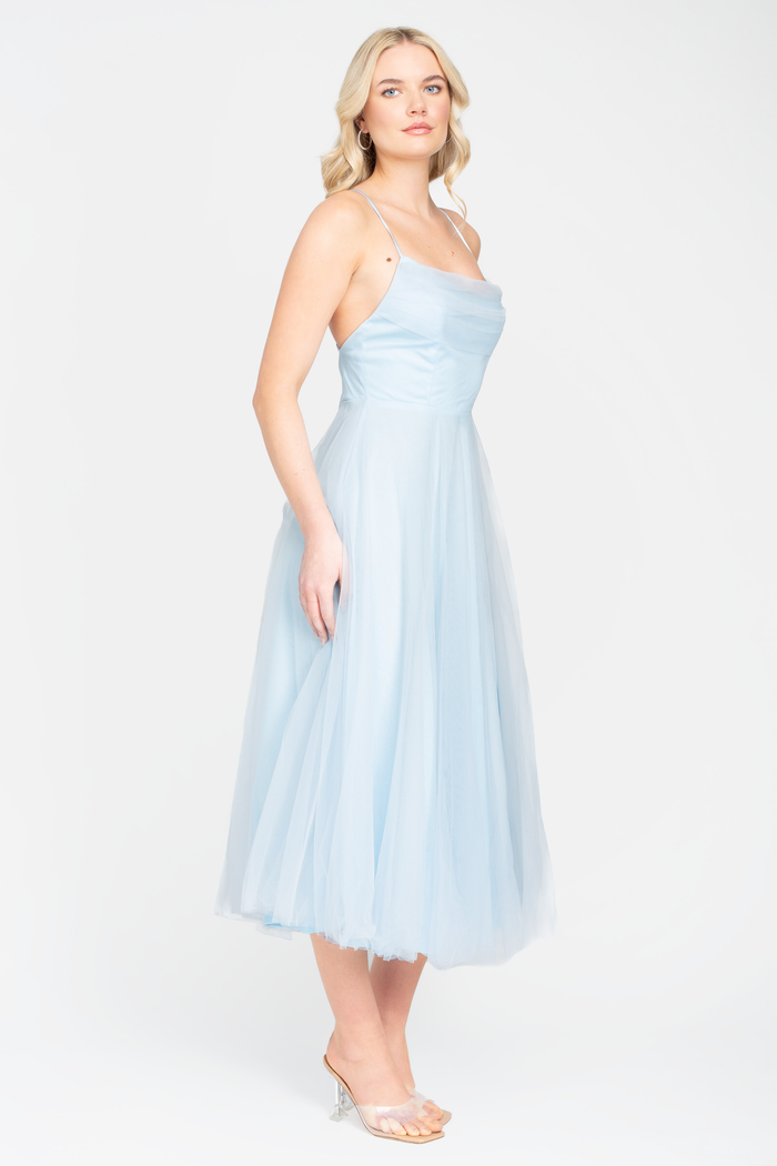 Josie Tulle Maxi Dress - honey