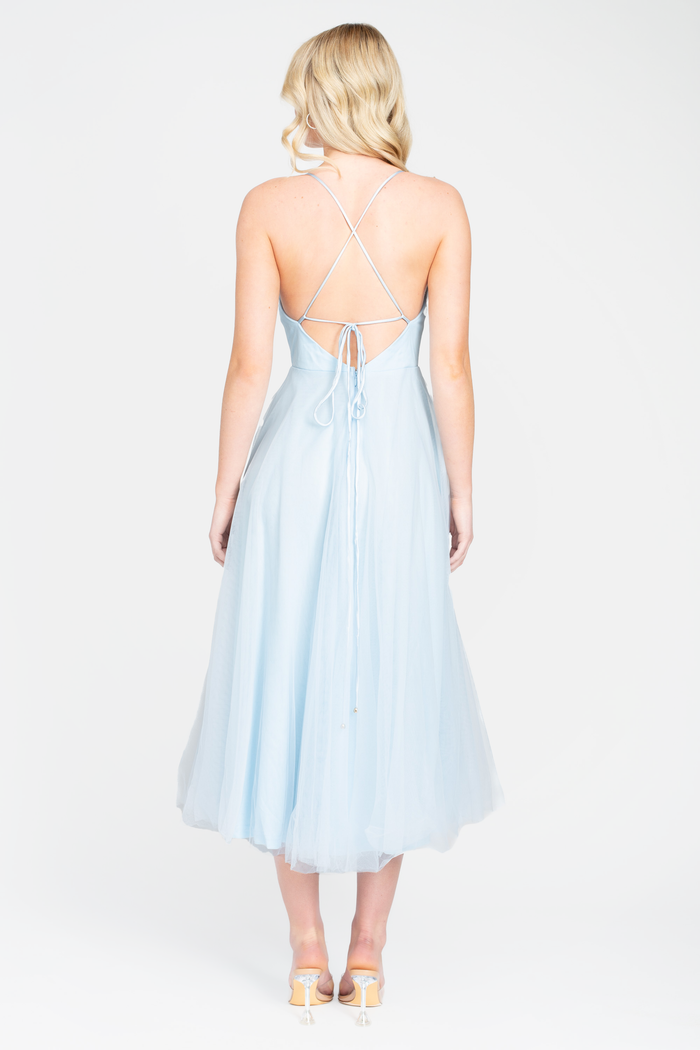 Josie Tulle Maxi Dress - honey