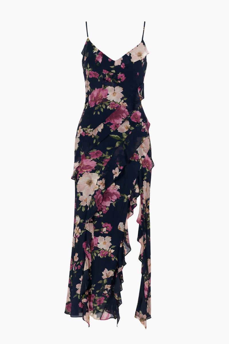 Sylvana Ruffle Tiered Maxi Dress - honey