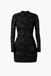 Storm Abstract Bodycon Mini Dress