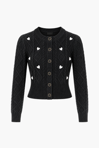 Lana Embroidered Heart Cardigan