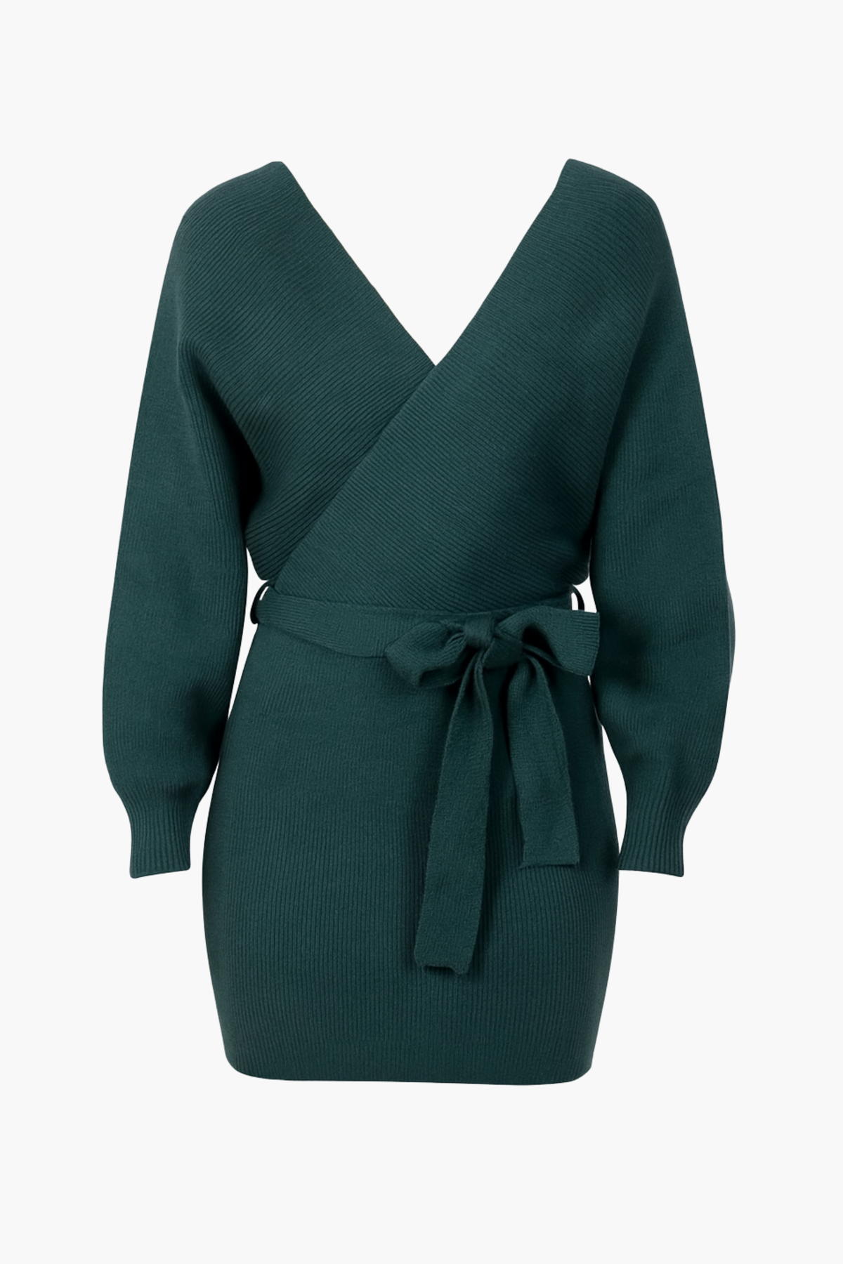 Valentina Tie Waist Sweater Dress - honey