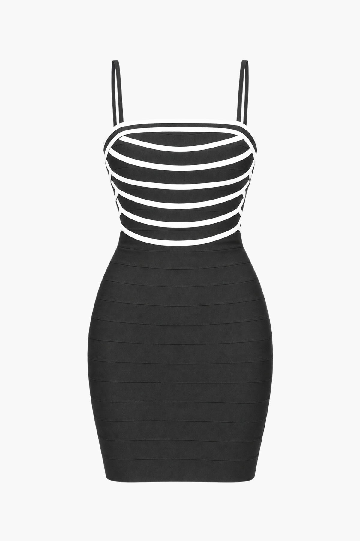 Vallie Striped Bandage Mini Dress