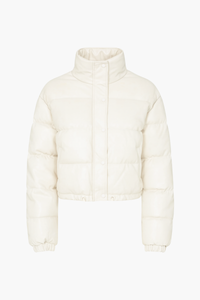 Meilani Vegan Leather Cropped Jacket - honey