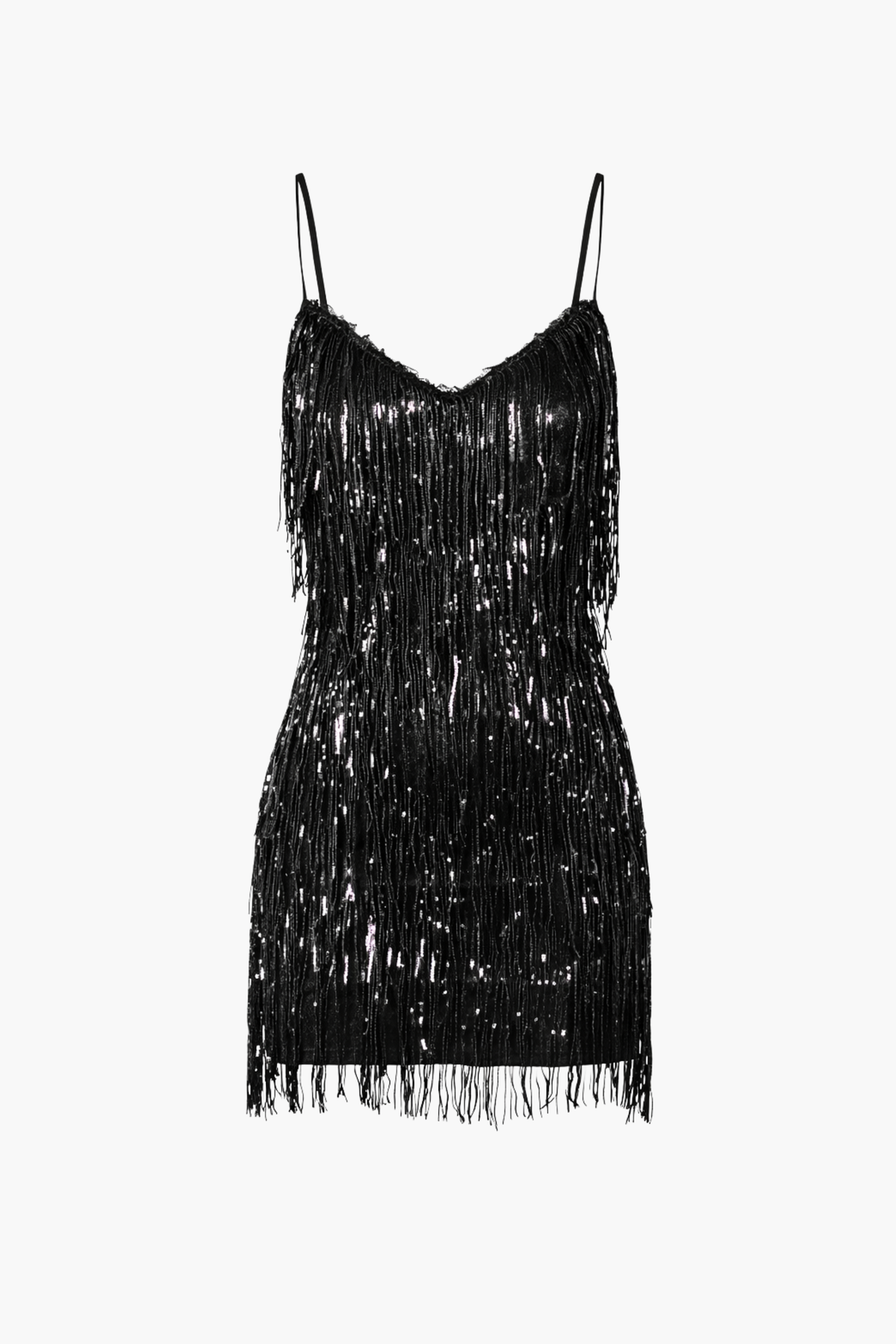 Nikola Sequin Fringe Mini Dress