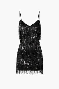 Nikola Sequin Fringe Mini Dress