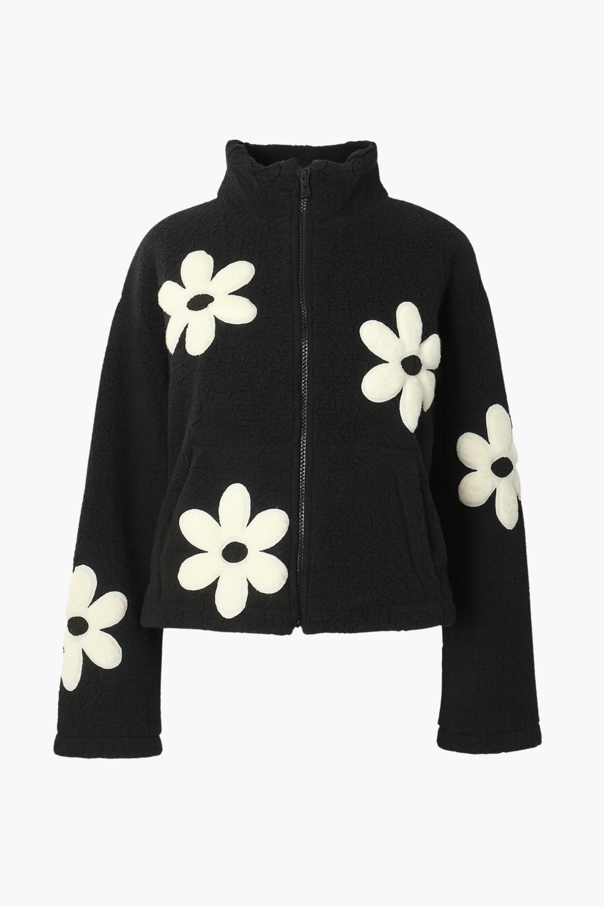 Mireyna Floral Fleece Jacket - honey
