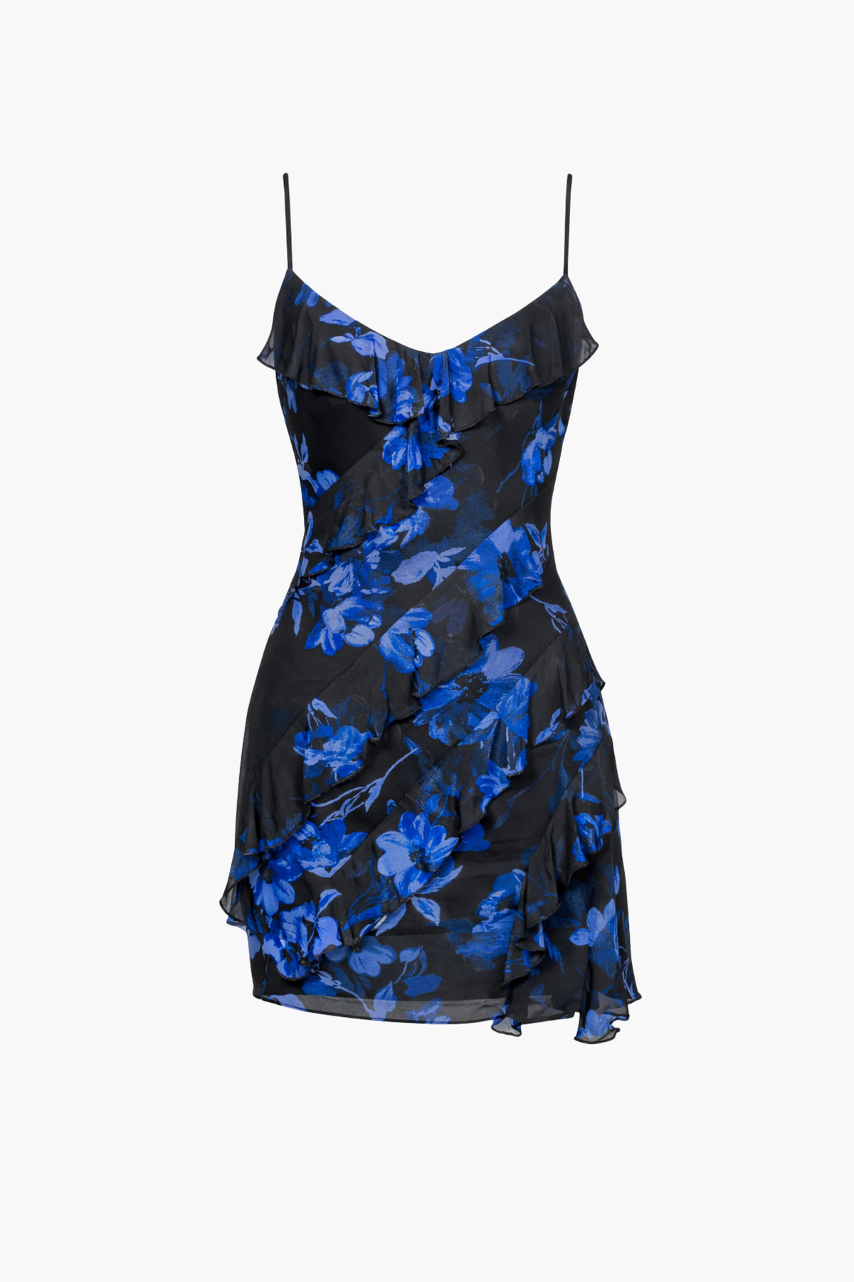 Millie Floral Ruffle Mini Dress - honey