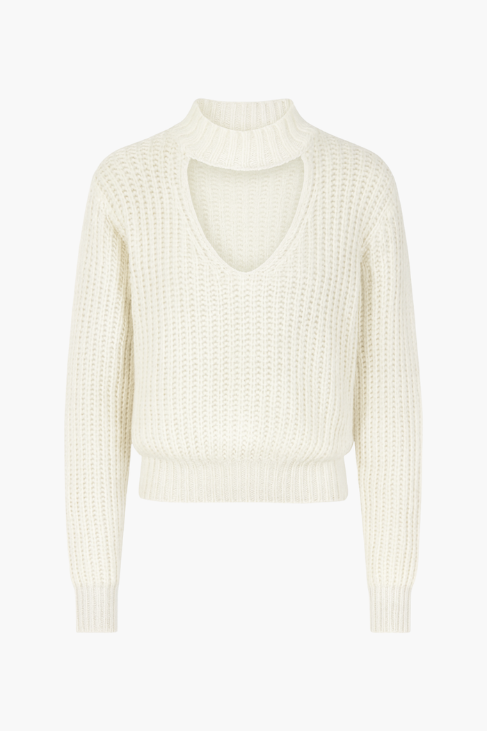 Astrid V-Neck Cut Out Sweater - honey