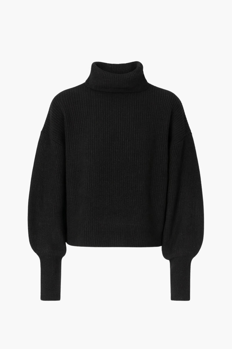 Hilary Knit Turtleneck Sweater - honey