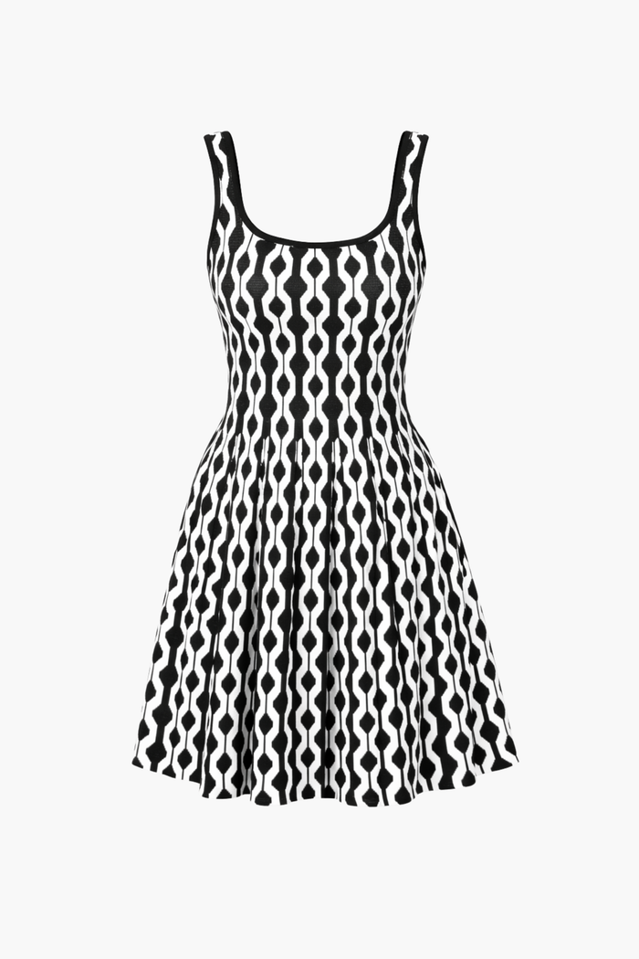 Lana Geometric Print Mini Dress