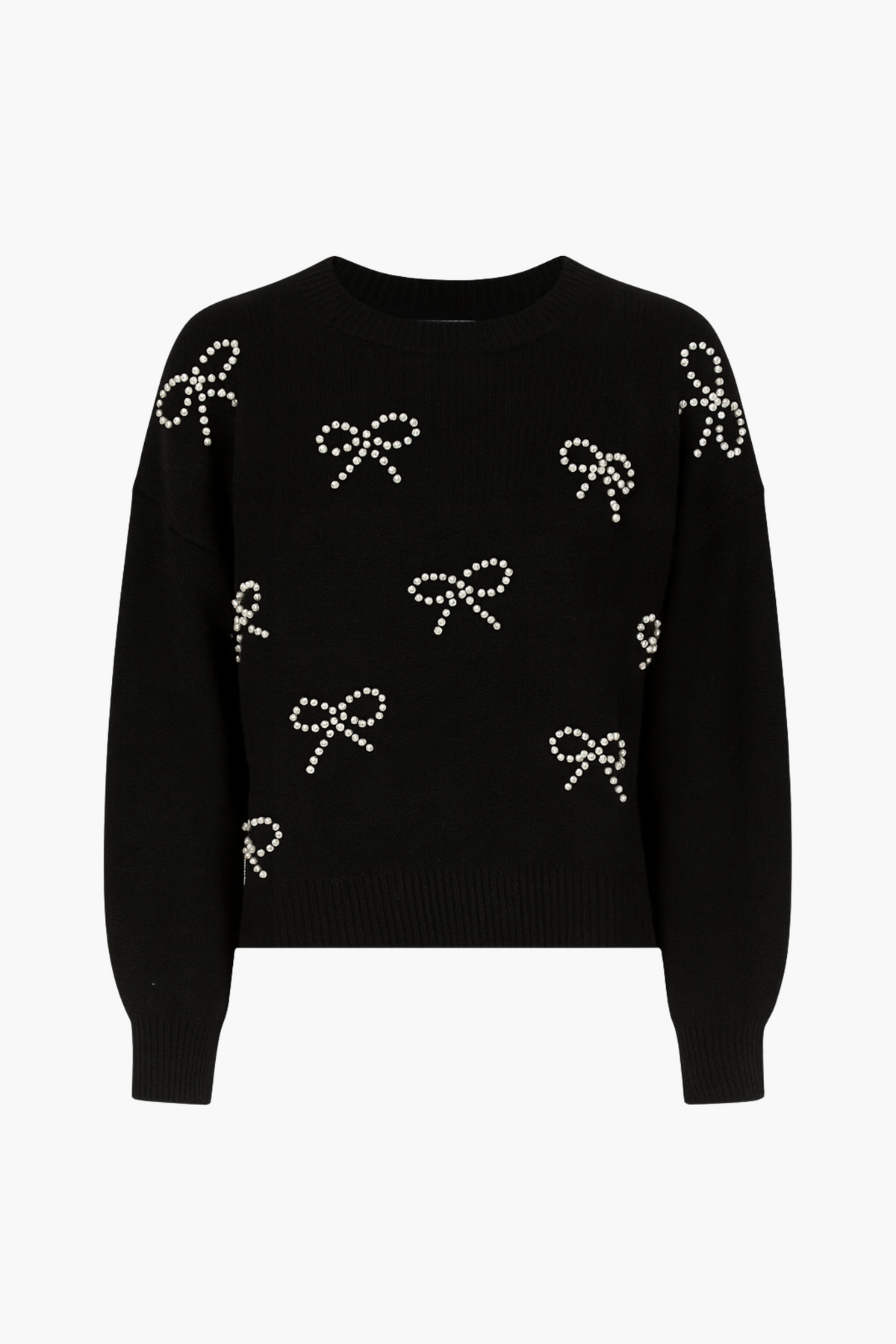 Bella Bow Beaded Sweater - honey