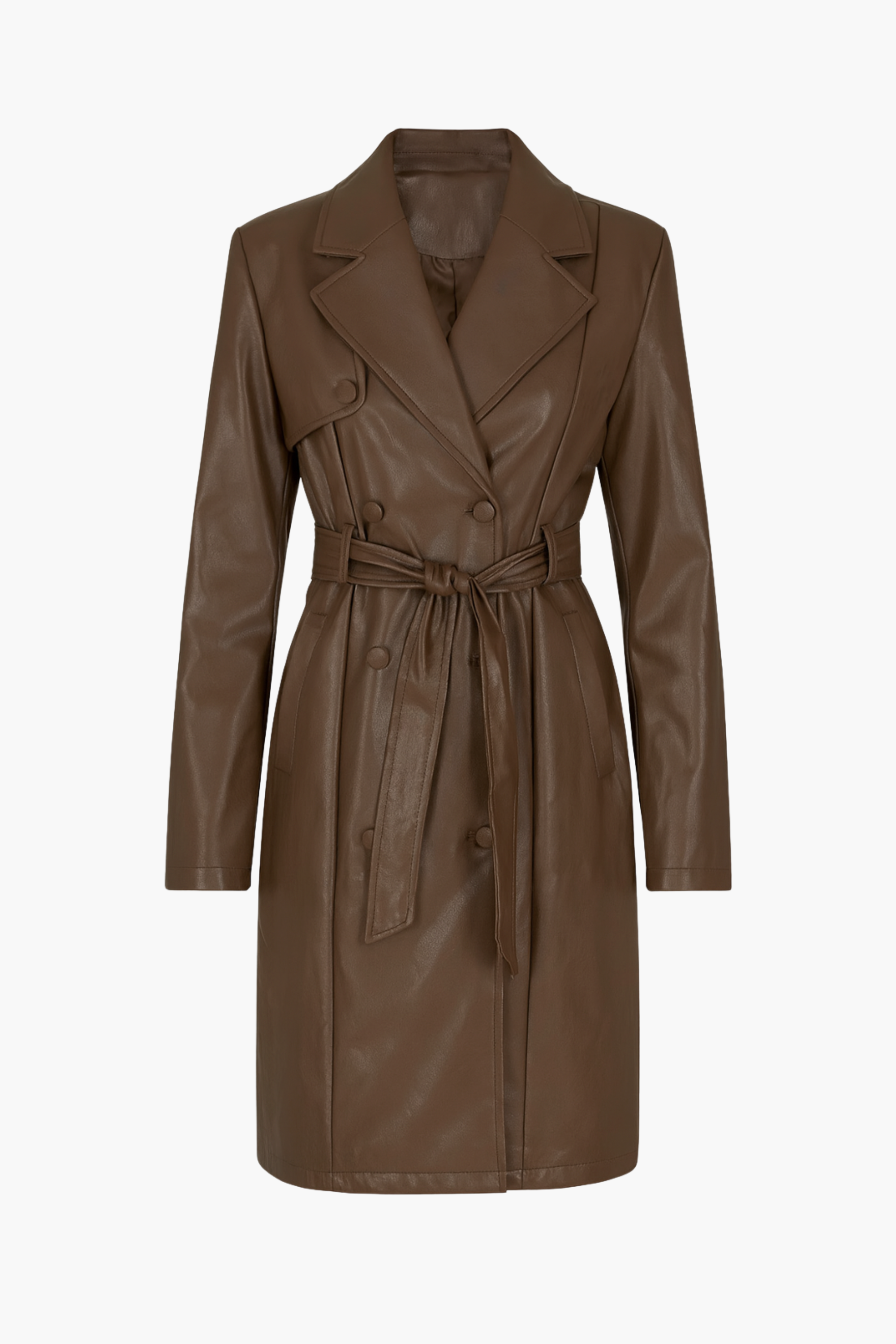 Solange Vegan Leather Trench Coat