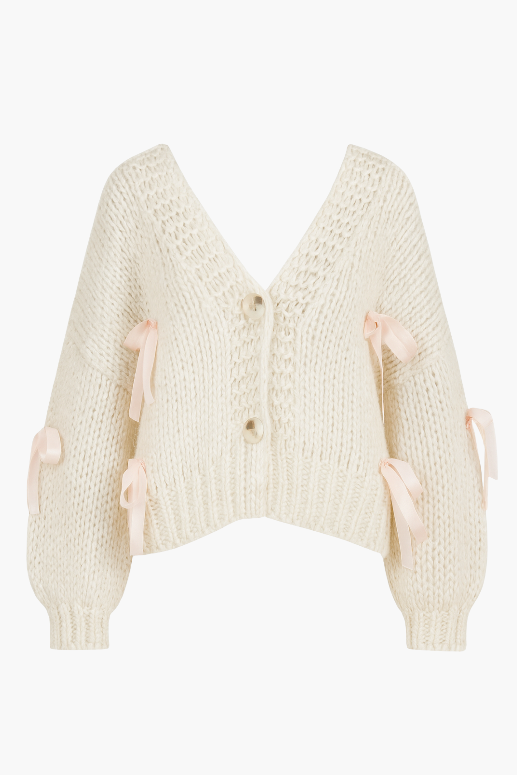 Belle Chunky Bow Knit Cardigan