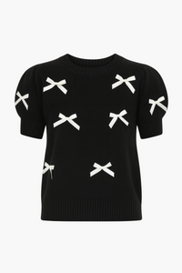 Lois Mini Bow Sweater - honey