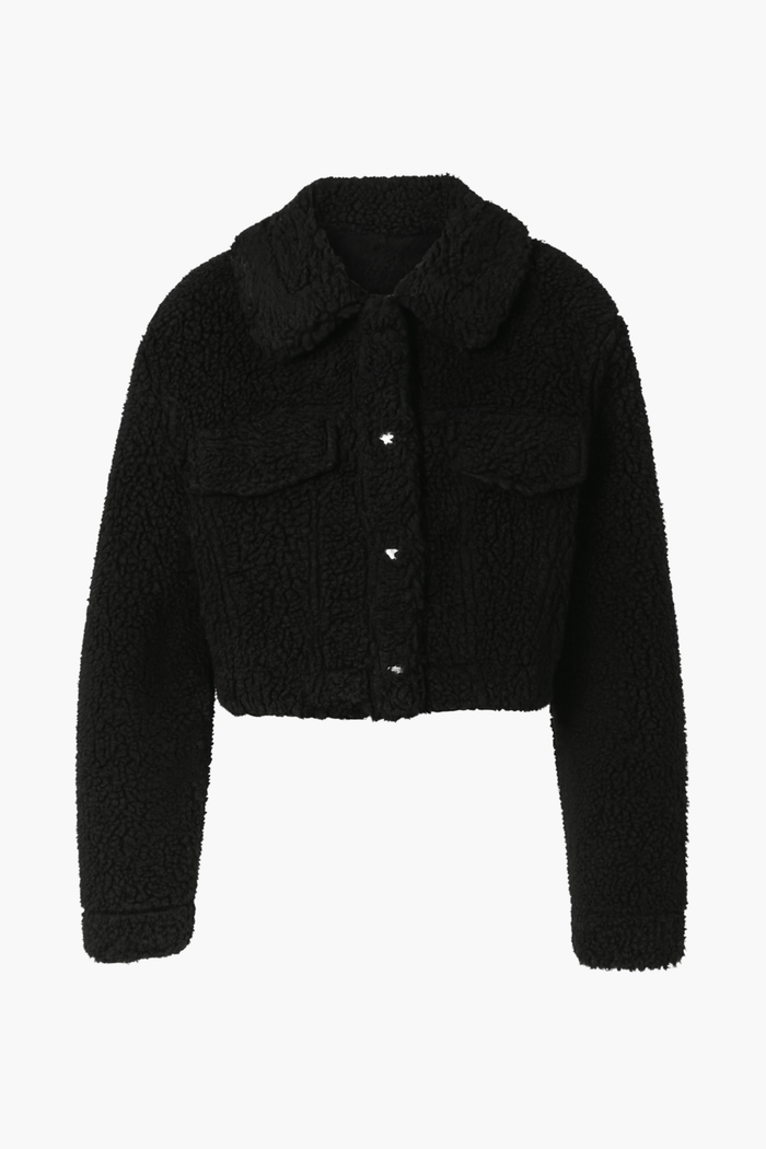 Brooklyn Teddy Crop Jacket - honey