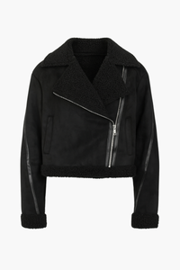 Maren Sherpa Lined Suede Jacket - honey