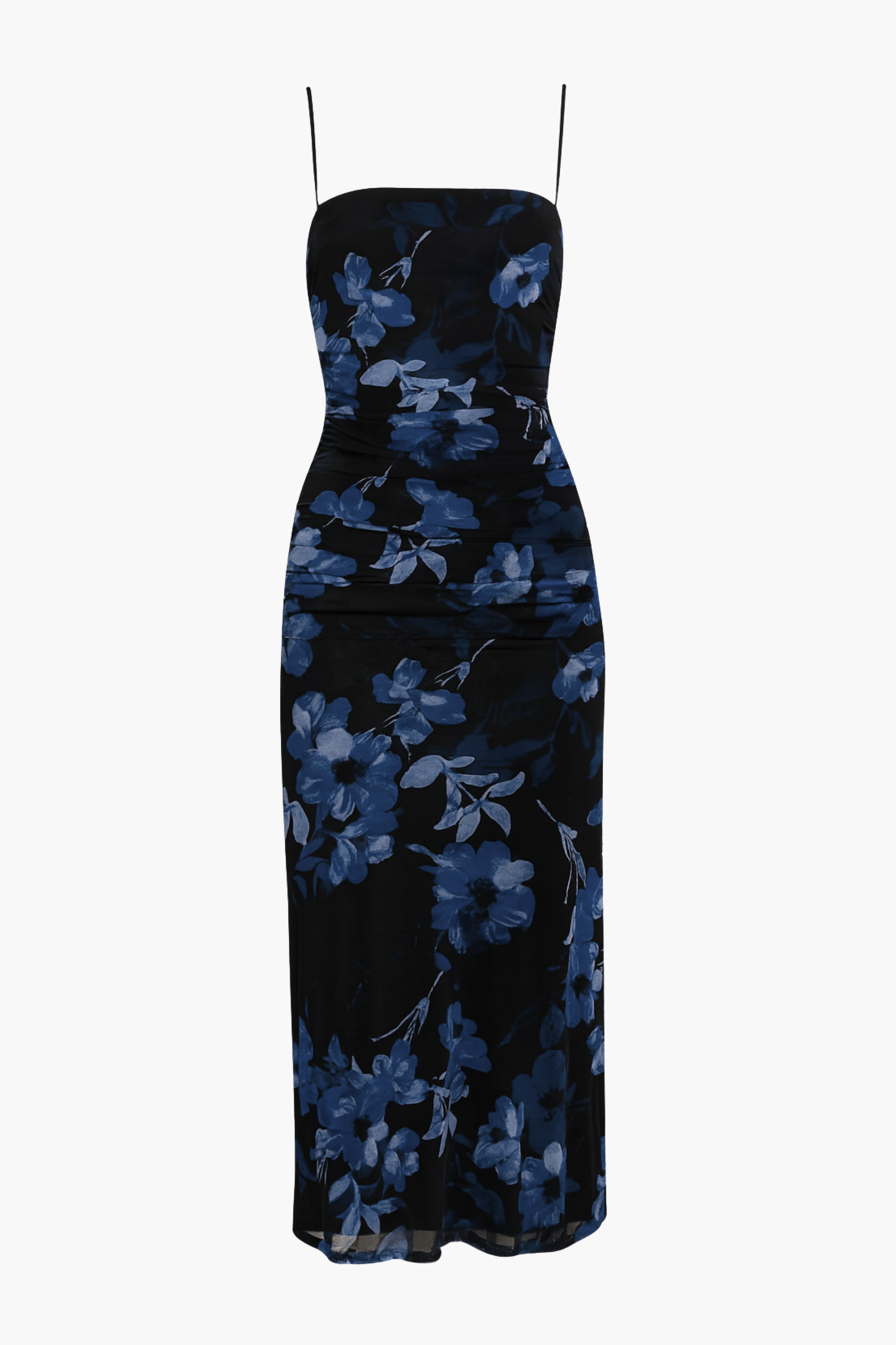 Renata Floral Ruched Midi Dress