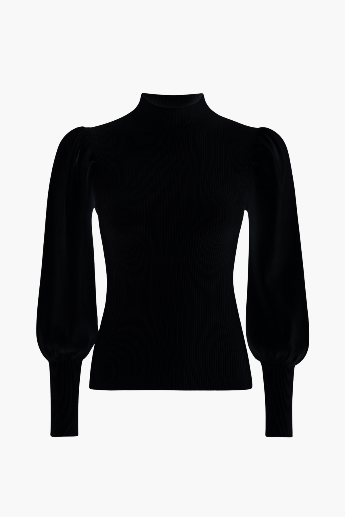 Kayla Ribbed Knit Puff Sleeve Sweater - honey