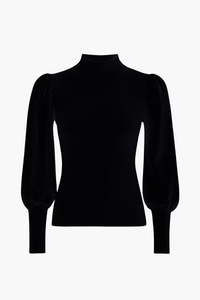 Kayla Ribbed Knit Puff Sleeve Sweater - honey