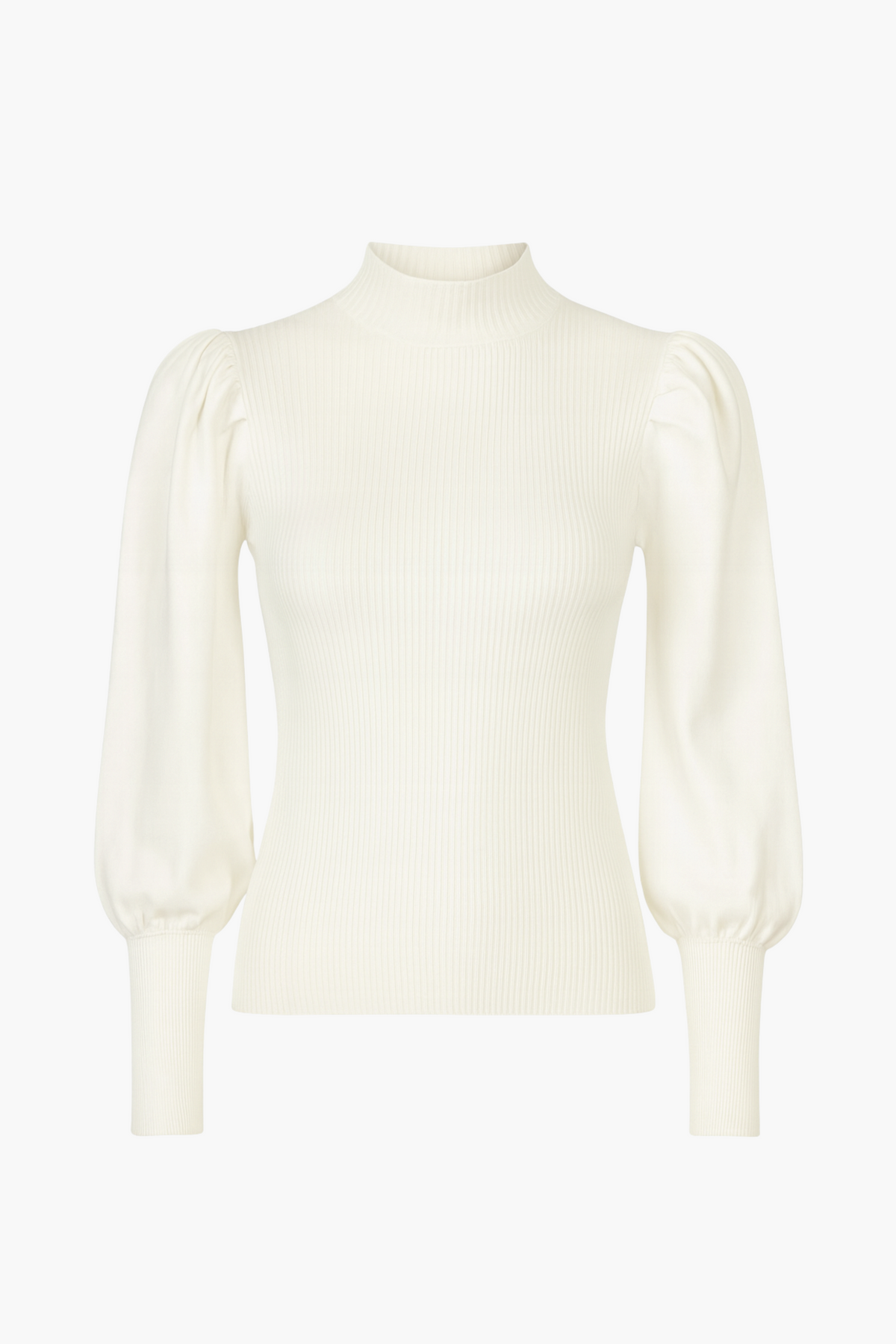 Kayla Ribbed Knit Puff Sleeve Sweater - honey