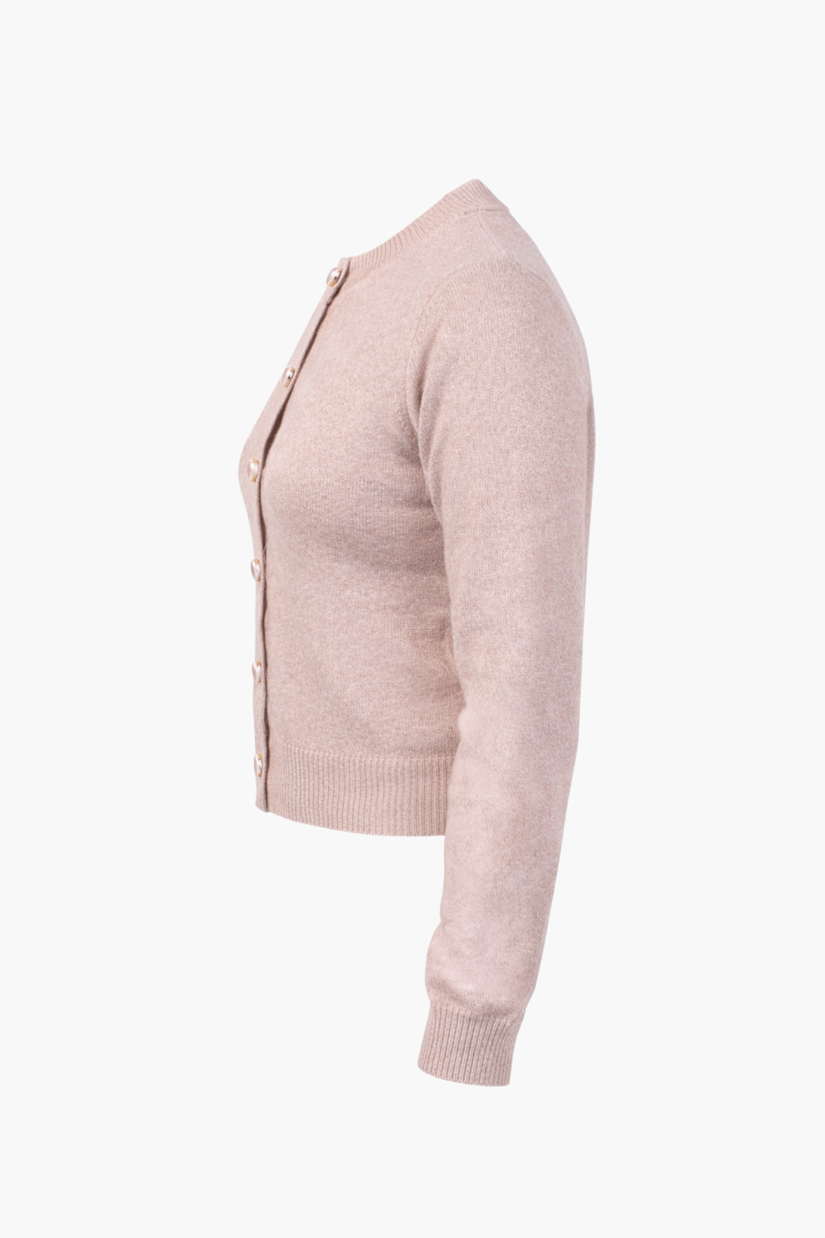 Amour Pearl Heart Button Cardigan