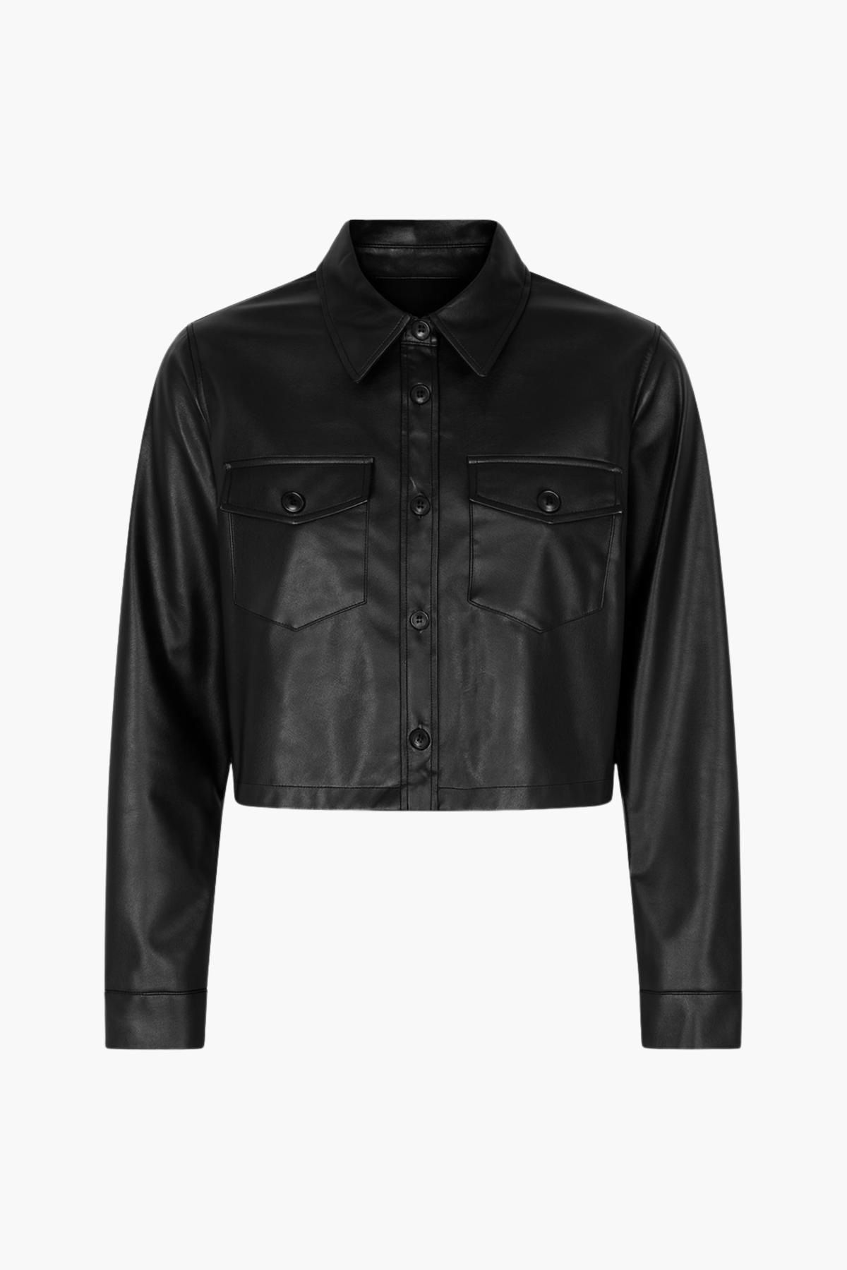 Sammie Vegan Leather Crop Jacket - honey