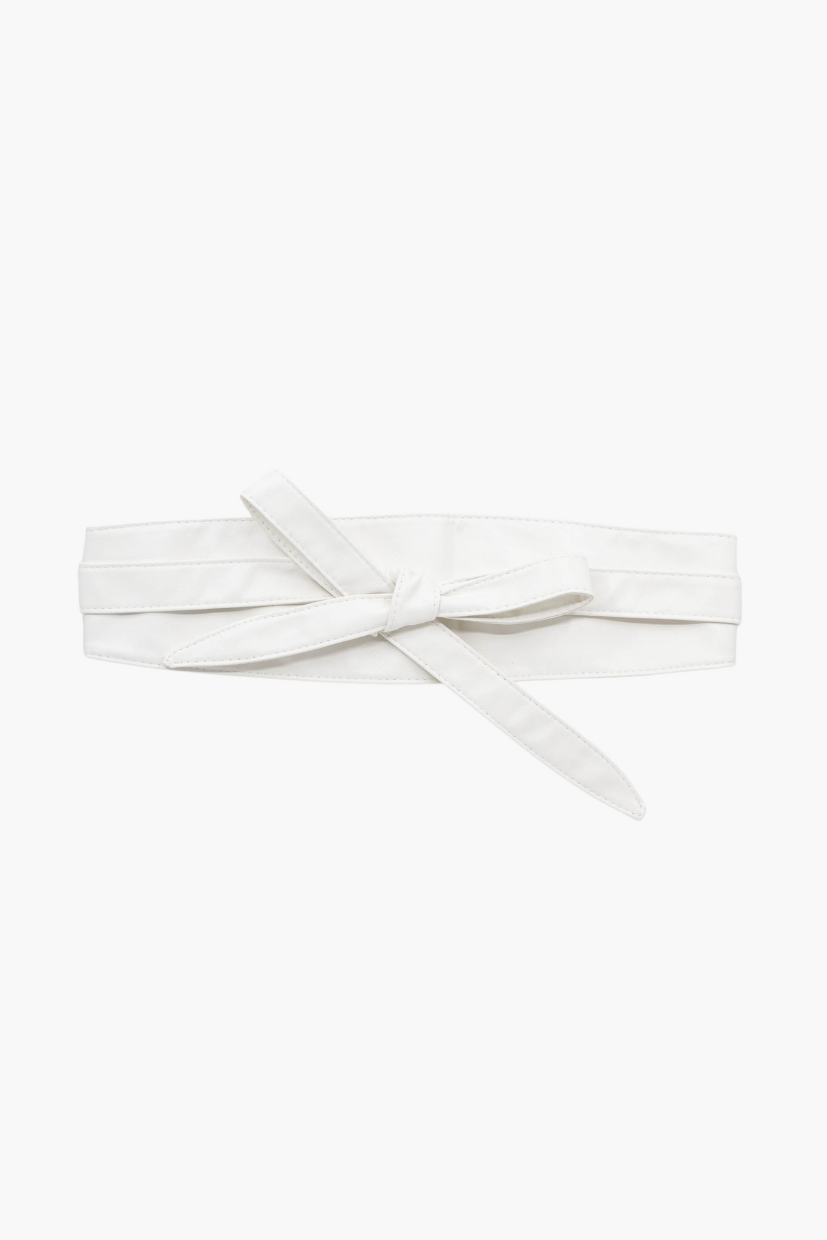 Vegan Leather Wrap Belt - honey