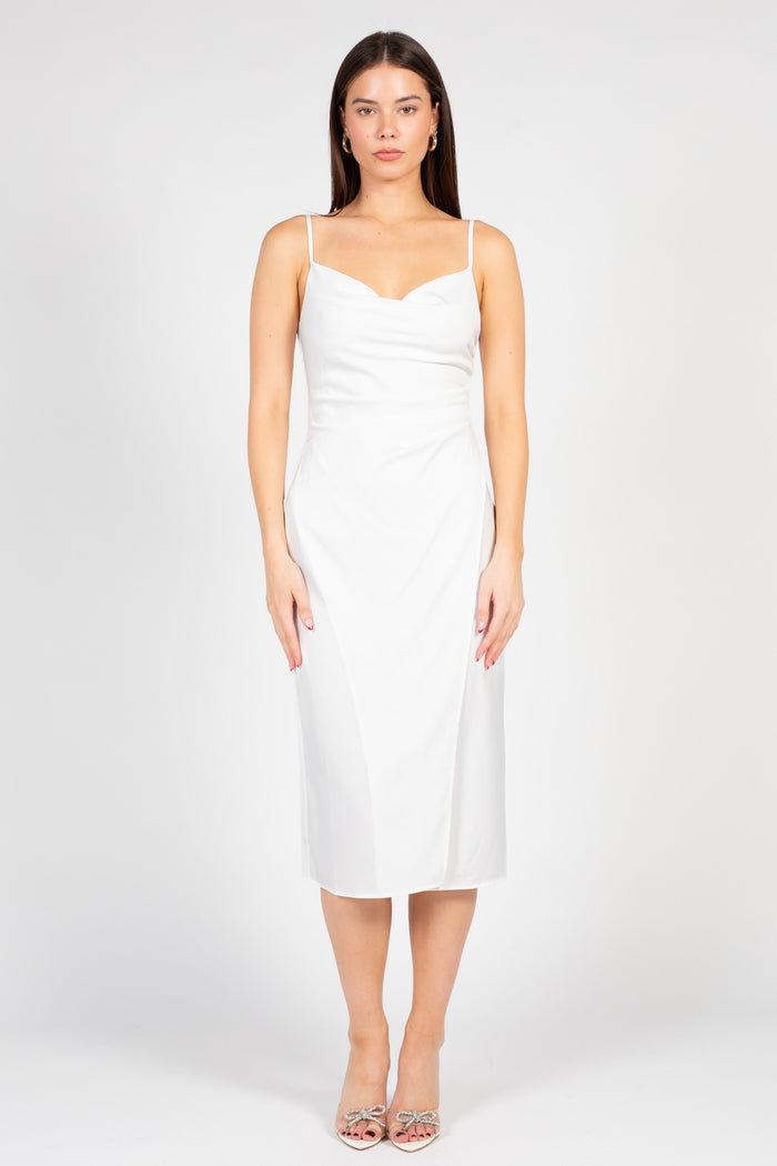 Deanna Satin Midi Slip Dress