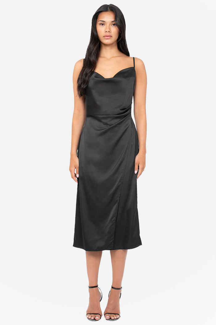 Deanna Satin Midi Slip Dress