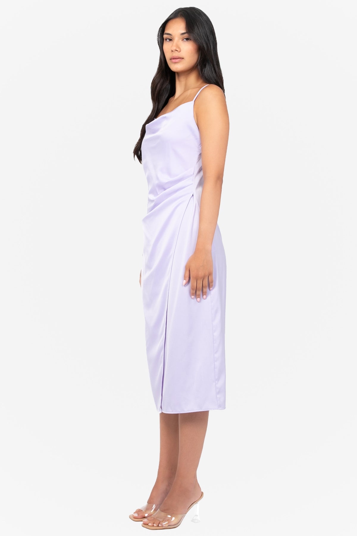 Deanna Satin Midi Slip Dress