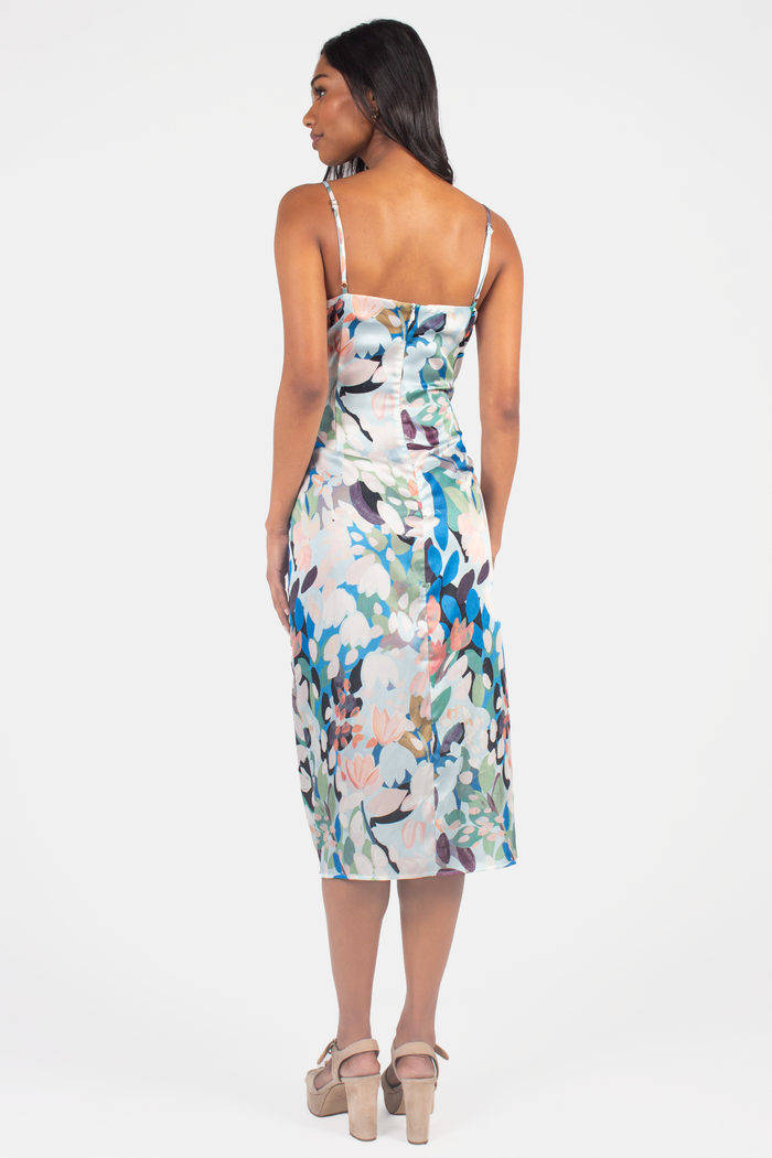 Emily Floral Print Midi Slip Dress
